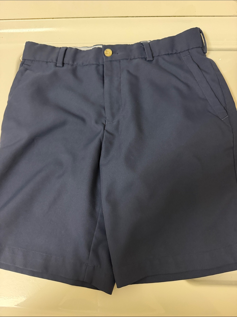 Peter Millar navy  Performance Flat Front Shorts